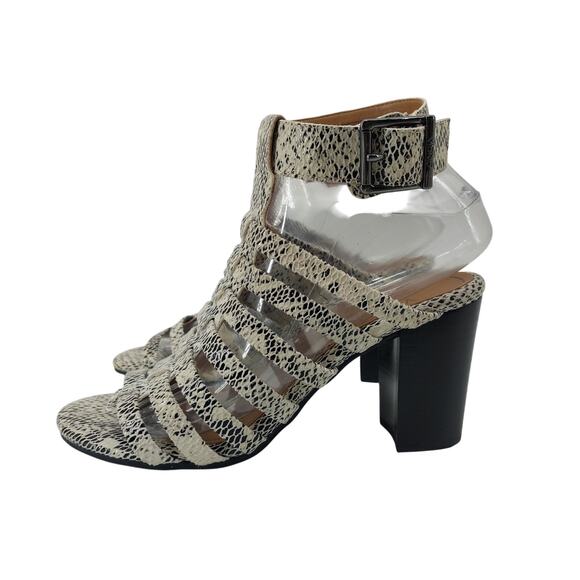 Vionic Shoes - Vionic Sami Heeled Sandals White Snakeskin Womens Size 7